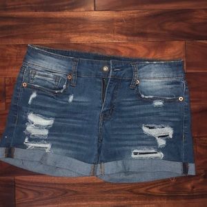 aeropastle ripped jean shorts